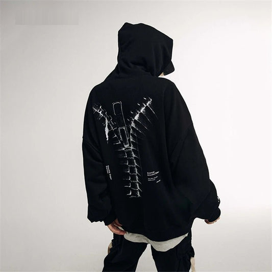 11 BYBB'S DARK Loose Oversized Hoodie Sweatshirt 2021 Autumn Black Pullover Men Harajuku Hoodies Hip Hop Streetwear WB306 - Baddielike