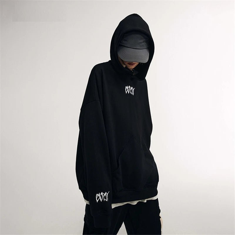 11 BYBB'S DARK Loose Oversized Hoodie Sweatshirt 2021 Autumn Black Pullover Men Harajuku Hoodies Hip Hop Streetwear WB306 - Baddielike