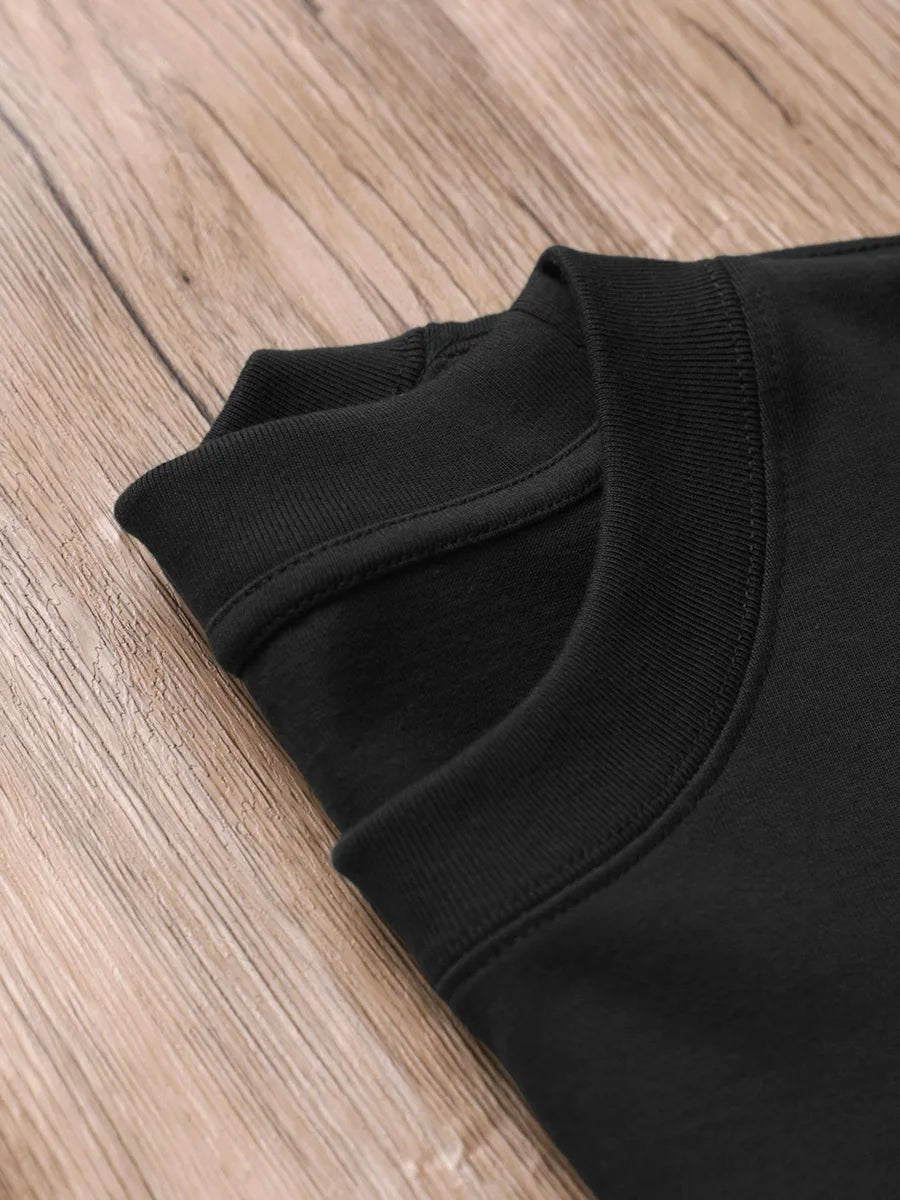 11.29oz 320Grams Heavy Cotton Weight Oversized Loose Men T-shirt Solid Color Drop Shoulder Short Sleeve High Quality - Baddielike
