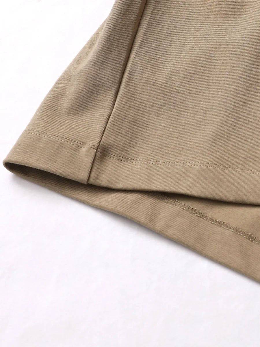 11.29oz 320Grams Heavy Cotton Weight Oversized Loose Men T-shirt Solid Color Drop Shoulder Short Sleeve High Quality - Baddielike