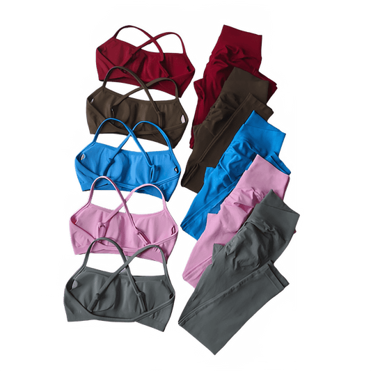 2 - Piece Workout Set for Women Quick - Dry Yoga Outfit Butt Lifting Leggings with Sports Bra Fitness Suit - Baddielike