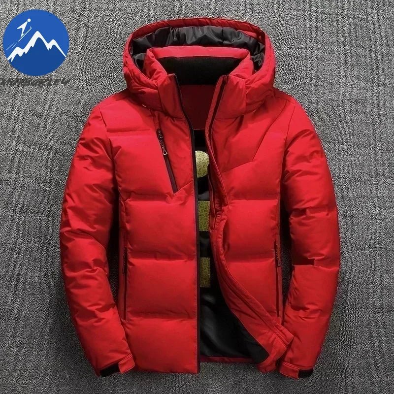  - 20 Degree Winter Parkas Men Down Jacket Male 90% White Duck Down Jacket Hooded Luxury Thick Warm Padded Snow Coat Oversized - Baddielike