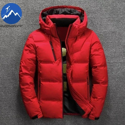  - 20 Degree Winter Parkas Men Down Jacket Male 90% White Duck Down Jacket Hooded Luxury Thick Warm Padded Snow Coat Oversized - Baddielike