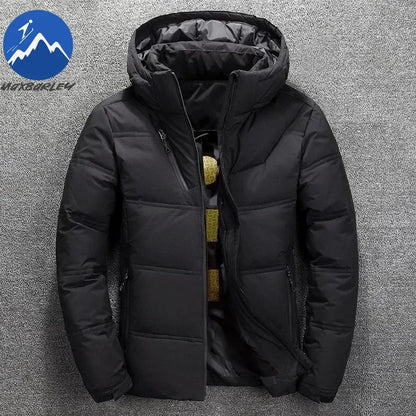  - 20 Degree Winter Parkas Men Down Jacket Male 90% White Duck Down Jacket Hooded Luxury Thick Warm Padded Snow Coat Oversized - Baddielike