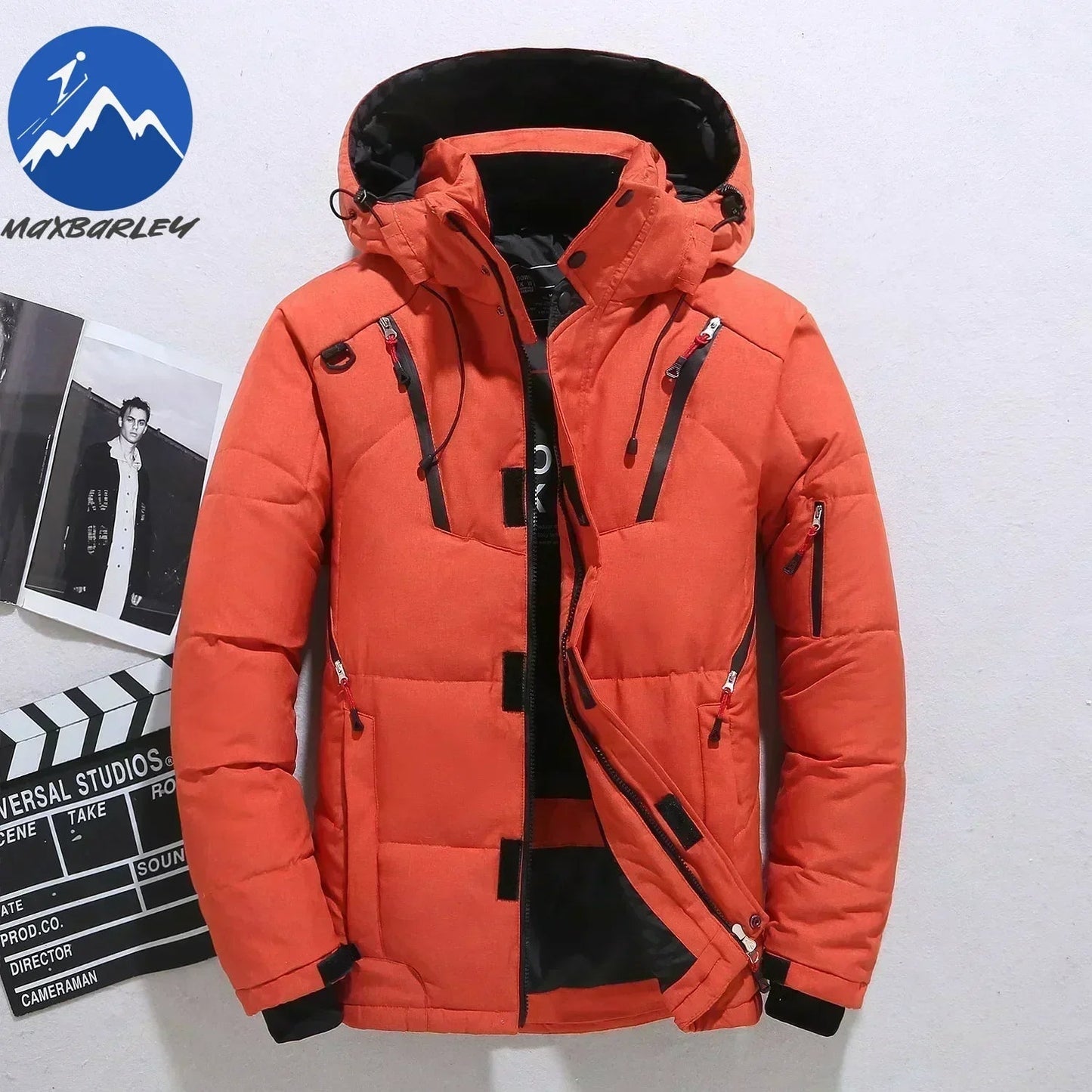  - 20 Degree Winter Parkas Men Down Jacket Male 90% White Duck Down Jacket Hooded Luxury Thick Warm Padded Snow Coat Oversized - Baddielike